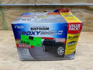 lot 130 image: RUST-OLEUM EpoxyShield 2-Part Gray Gloss Garage Floor Epoxy Kit