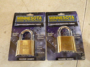 2 Minnesota Mini-Storage Personalized Combination Locks