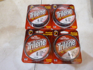 4 Spools of Berkley Trilene XL Smooth Casting Fishing Line