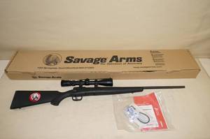 lot 5 image: Savage B-Mag .17 Win Super Mag Bolt Action Rifle with Nikon Scope
