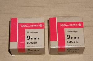 lot 15 image: 50 Sellier & Bellot 9mm Luger FMJ Ammo