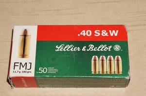 lot 21 image: 50 Sellier & Bellot .40 S&W 180 Gr FMJ Ammo
