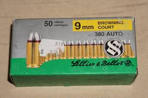 lot 29 image: 50 Sellier & Bellot .380 Auto 92 Gr FMJ Ammo