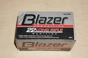 lot 48 image: 500 Blazer .22 LR 40 Gr Ammo