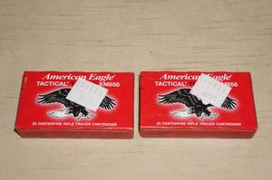 lot 59 image: 40 American Eagle 5.56mm 64 Gr Tactical Tracer Ammo