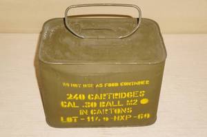lot 74 image: 240 Round Can of .30 Cal Ball Ammo