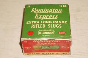 lot 92 image: Vintage Remington Express 12 Gauge Rifled Slug Box