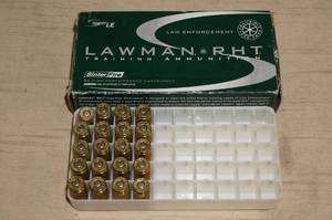 lot 99 image: Partial Box Speer LE Lawman RHT .357 Sig 100 Gr Ammo