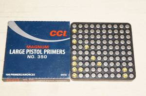 lot 111 image: 100 CCI No 350 Magnum Large Pistol Primers