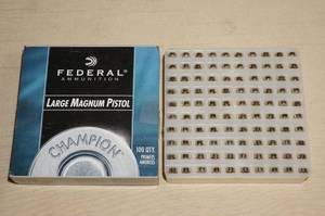 lot 116 image: 100 Federal Champion Large Magnum Pistol Primers