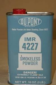 lot 121 image: 1 Lb DuPont IMR 4227 Smokeless Powder