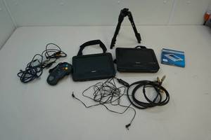 Car screens, tripod stand, cords