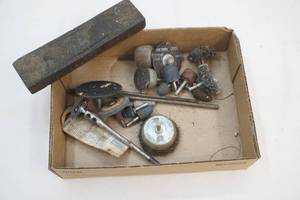 Sharpening stone, grinder discs, brushes