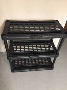 3 Shelf Plastic Storage Rack