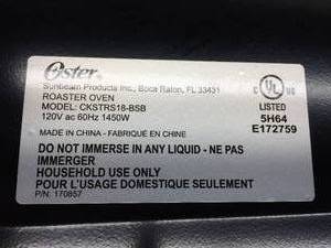 Oster Roaster Oven
