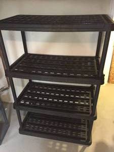 4 Shelf Plastic Storage Rack