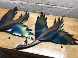 Wood and Metal Duck Wall Hangings
