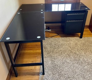 Black Corner Desk