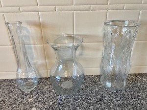 Several Clear Vases