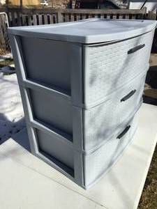 Sterilite 3 Drawer Plastic Storage
