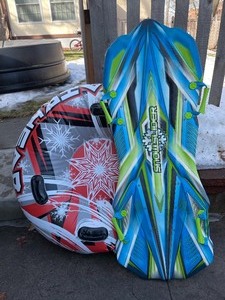 Snowslider Sled and a Blizzard Tube