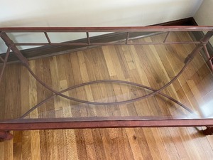 Glass and Metal Coffee Table