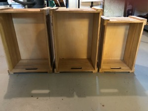 3 Stacking Wooden Boxes