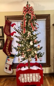 AMAZING Christmas Cart with Pre-Lit Tree