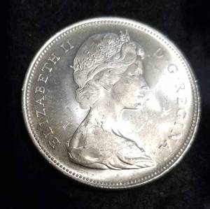 1965 CANADA SILVER DOLLAR UNC