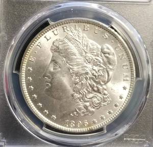 1896 MORGAN SILVER DOLLAR MS64 PCGS