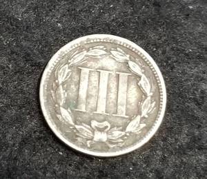 1865 US THREE CENT NICKEL