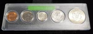 1964 US MINT SET 90% SILVER HALF QUARTER DIME BU-UNC