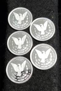 5 X 110th OZ .999 FINE SILVER ROUNDS
