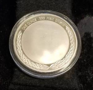 1 TROY OZ. .999 FINE SILVER THANK YOU ROUND IN AIRTITE