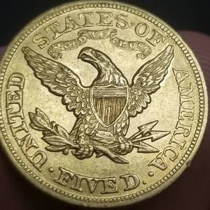 1878 US $5 GOLD LIBERTY AU