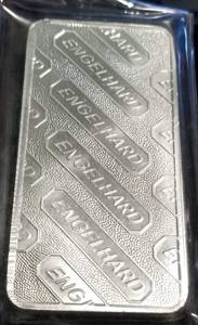 10 TROY OZ. .999 FINE SILVER BAR ENGELHARD SEALED