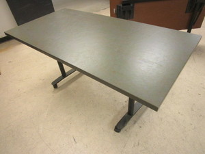 lot 202 image: FLIP-TOP ROLLING TABLES, W LOCKABLE WHEELS