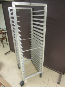 lot 225 image: SHEET PAN RACK, ON WHEELS