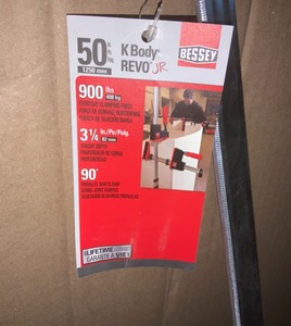 2 BESSEY 50 IN. K-BODY REVO JR PARALLEL CLAMP WITH 3-14 IN. THROAT DEPTH NEW SEE PICS