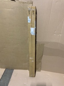 HAMPTON BAY WHITE CORDLESS ROOM DARKENING 1 IN. VINYL MINI BLIND FOR WINDOW OR DOOR. SEE PICTURES