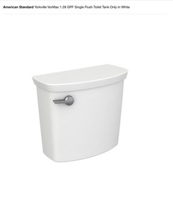 AMERICAN.STANDARD YORKVILLE VORMAX 1.28 GPF SINGLE FLUSH TOILET TANK ONLY IN WHITE NEW SEE PICS