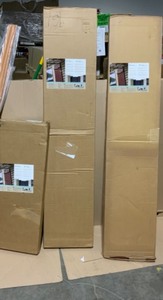 A PALLET OF QUALITY SHUTTERS AND FAUX WOOD VALANCES, SEE PICTURES