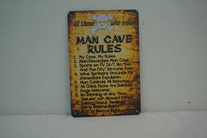lot 35 image: Man cave sign