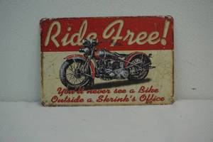 lot 38 image: Ride free sign