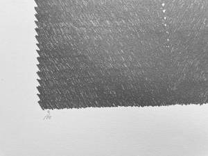 James Kielkopf (Minnesota, b. 1939) abstract lithograph in grey.