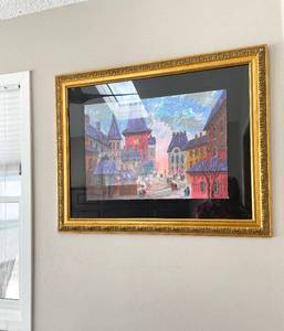 Anatole Krasnyansky framed limited ed Embossed Serigraph