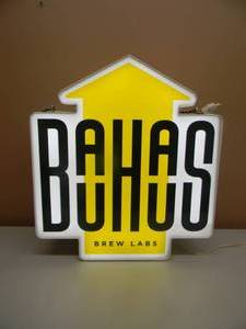 lot 3 image: RARE - BAUHAUS BREW LABS DOUBLE SIDED BAR LIGHT - AWESOME RARE LIGHT - APPROX 19w 21h 7d - WORKS - NICE - SEE PICTURES