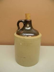 lot 6 image: VINTAGE STONEWARE CERAMIC MOONSHINE JUG - NICE - APPROX 12 - SEE PICTURES