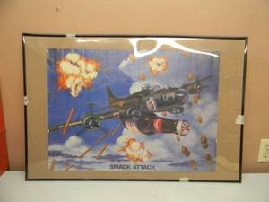 lot 23 image: ORIGINAL RARE VINTAGE BUDWEISER BEER SNACK ATTACK POSTER - NICE FOR ITS AGE - APPROX 28 BY 21 - SEE PICTURES