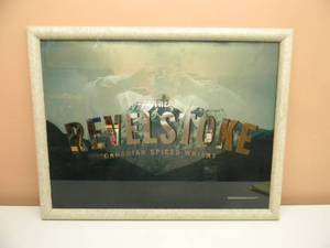 lot 35 image: THE REVELSTOKE CANADIAN SPICED WHISKY BAR SIGN  MIRROR - VERY NICE - APPROX 27 BY 20 - SEE PICTURES